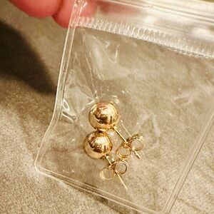 Elegant Gold Stud Earrings